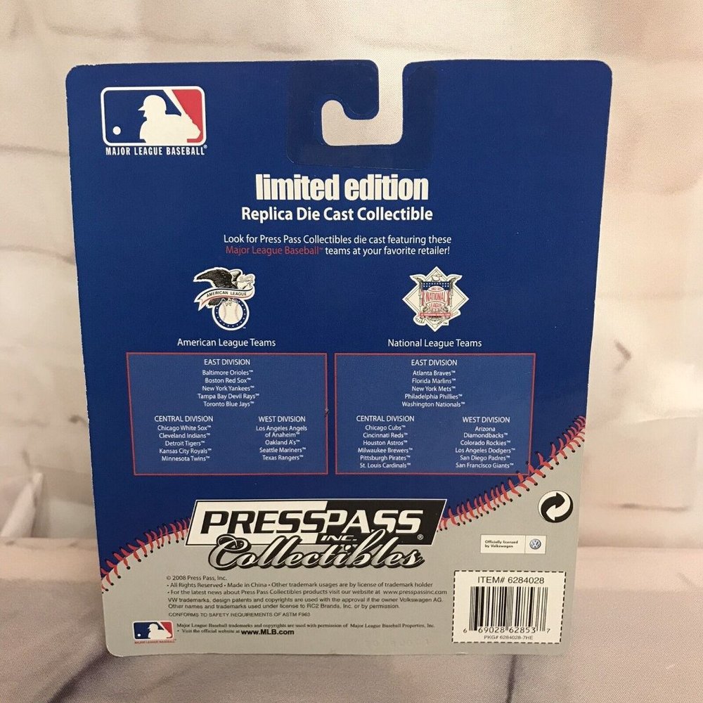 Tampa Bay Rays Die Cast Volkswagen Bus 1:64 MLB 2008 Press Pass Collectible New - Picture 4 of 6